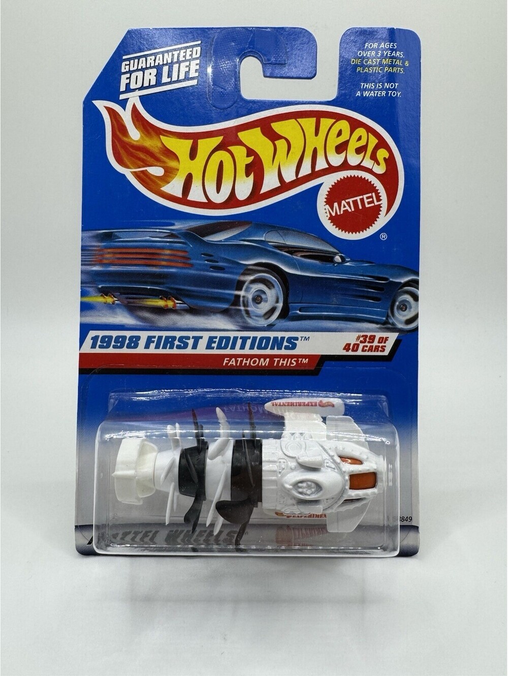 Hot Wheels 1998 First Editions #681 Car 38 of 40 - Fathom This NIB